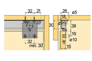 Schiebetürbeschläge HETTICH Top Line 25/27, Inslide/Mixslide Schiebetürbeschläge HETTICH Top Line 25/27, Inslide/Mixslide