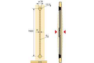 Ferrements de centrage pour portes coulissantes HETTICH