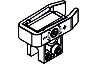 Stopper, links, Kunststoff, grau Stopper, links, Kunststoff, grau