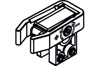 Stopper, rechts, Kunststoff, grau Stopper, rechts, Kunststoff, grau