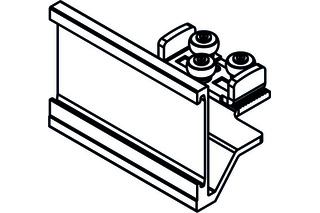 Führungswinkel, Innentüre, Aluminium, eloxiert Führungswinkel, Innentüre, Aluminium, eloxiert