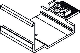 Führungswinkel, Aussentüre, Aluminium, eloxiert Führungswinkel, Aussentüre, Aluminium, eloxiert