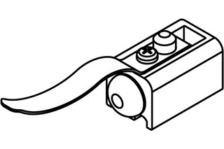 Stopper mit Rückhaltefeder COMBINO 20/35, Kunststoff, grau Stopper mit Rückhaltefeder COMBINO 20/35, Kunststoff, grau