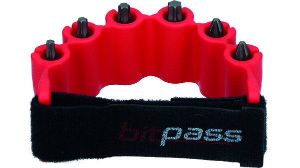 Support pour embouts magnétique BITPASS rouge incl. 6 embouts