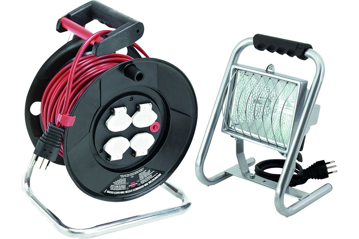 Scheinwerfer und Kabelrolle Elektro-Set LECTRA