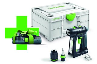 Perceuse-visseuse à accu FESTOOL C 18 Basic-4.0 (set d'action)