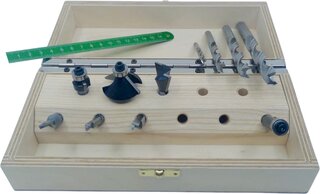 Kit di frese/punte verticali HWS, 11 pezzi