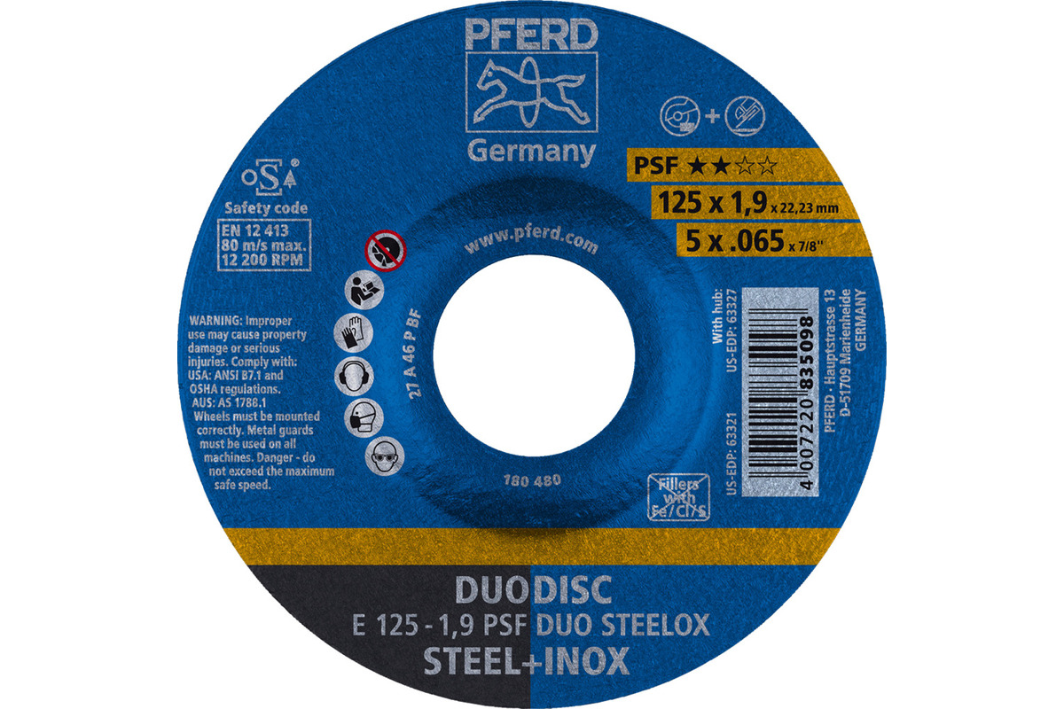 Disco combinato PFERD PSF DUODISC STEELOX