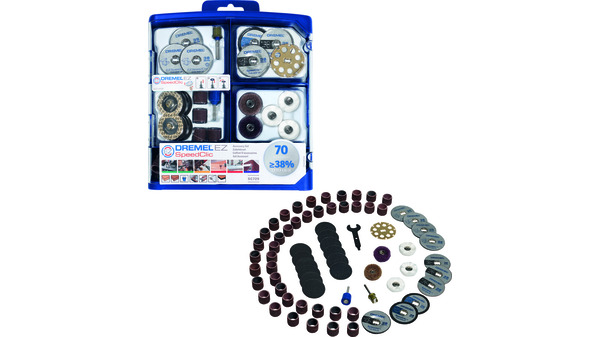 Kit di accessori EZ SpeedClic DREMEL®, 70 pezzi