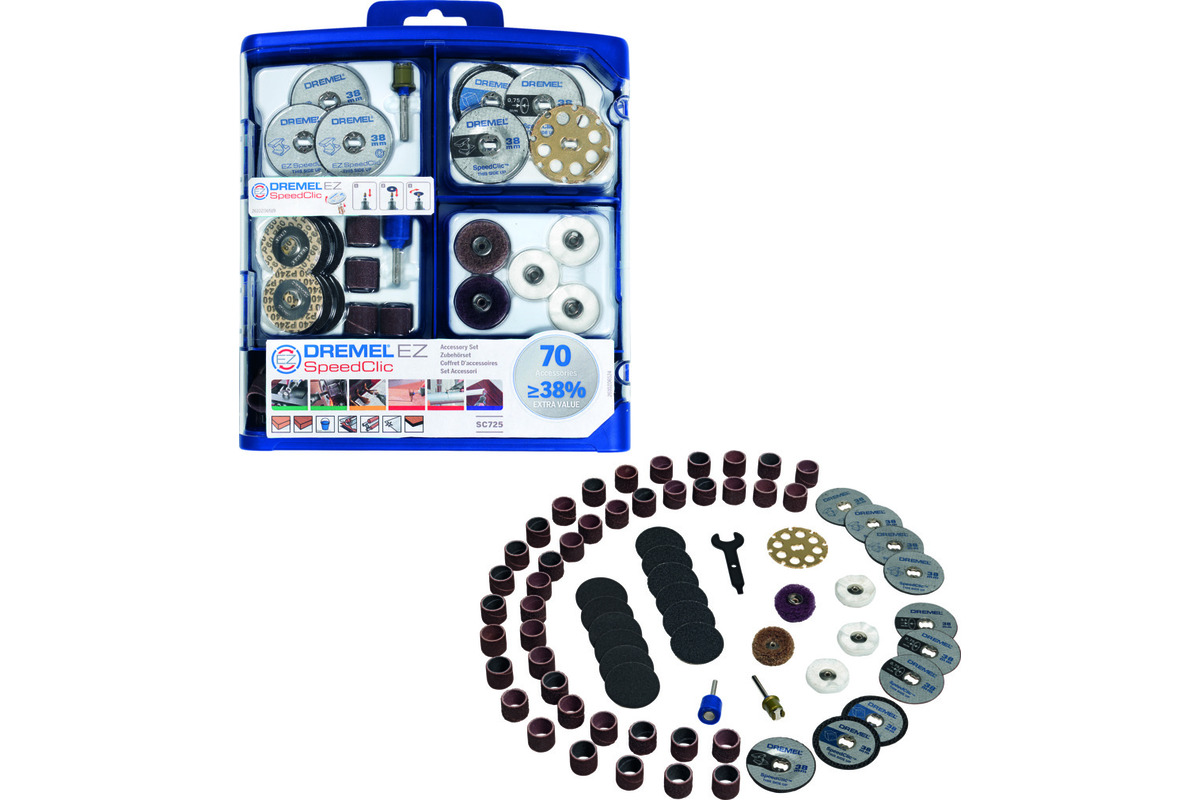 Kit di accessori EZ SpeedClic DREMEL®, 70 pezzi