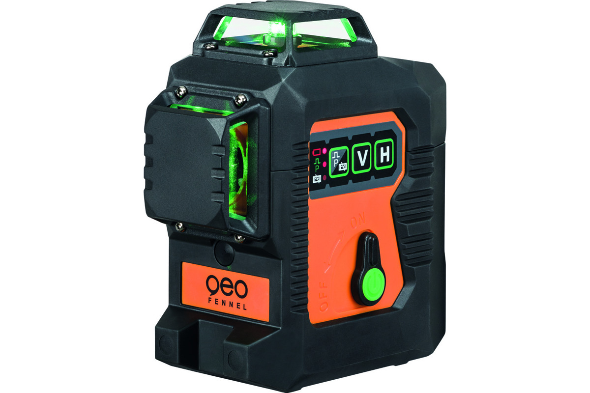 Kit di laser multilinea a batteria 3 x 360° GEOFENNEL FLG 6X-GREEN