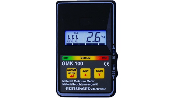 Strumento con sensore per la misura dell'umidità dei materiali GREISINGER GMK 100