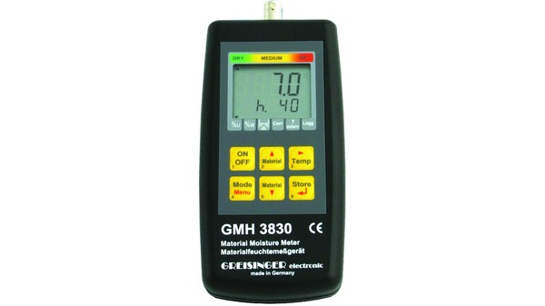 Resistives Materialfeuchte- und Temperaturmessgerät GREISINGER GMH 3831