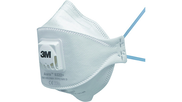 Mascherine di protezione della respirazione 3M 9322 COMFORT/FFP2