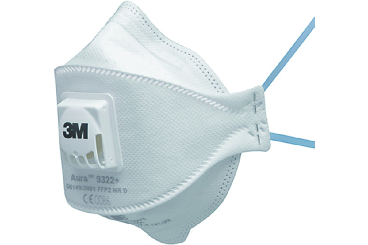 Mascherine di protezione della respirazione 3M 9322 COMFORT/FFP2