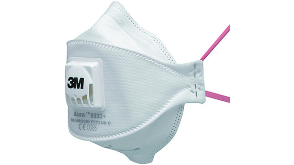 Mascherine di protezione della respirazione 3M 9332+ COMFORT/FFP 3