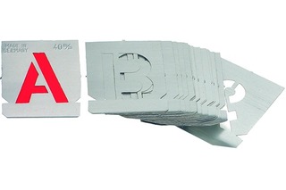 Buchstaben-Schablonen-Satz