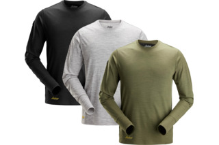 Langarm-Shirt aus Merinowolle SNICKERS 2451 Langarm-Shirt aus Merinowolle SNICKERS 2451