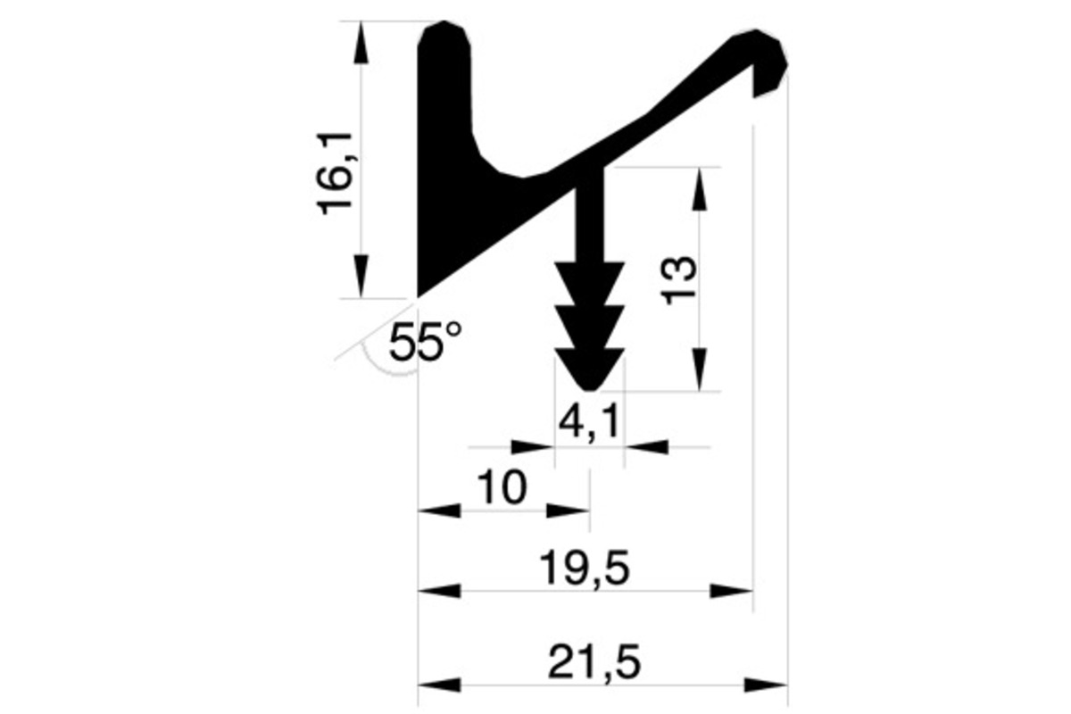 Profili per maniglie Eva 16 mm a misura