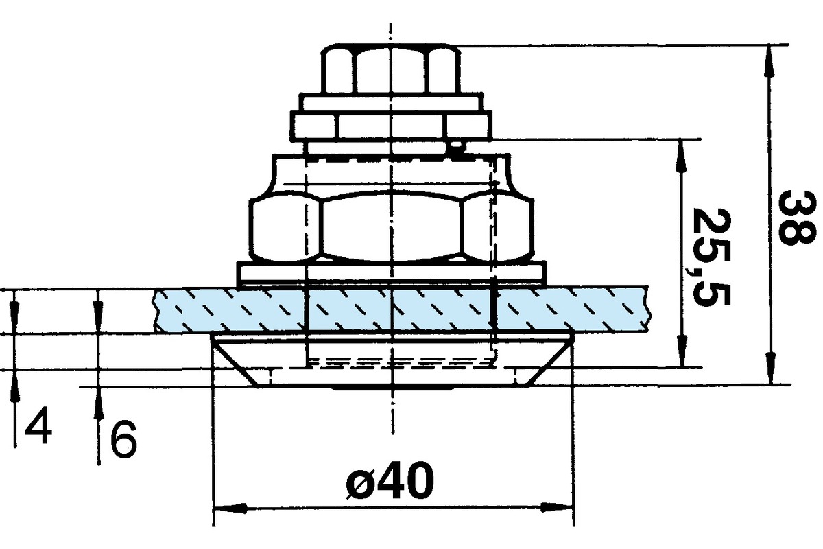 Cylindre de fermeture KABA 8, type 1061 G