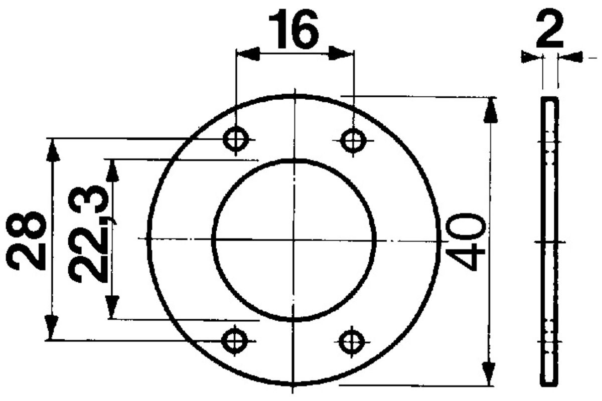 Rondelles de distance pour Serrure d'armoire KABA 8, Typ 2006