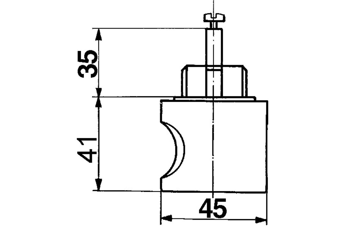 Zylinder-Drehgriff HEUSSER 3413 COMBI