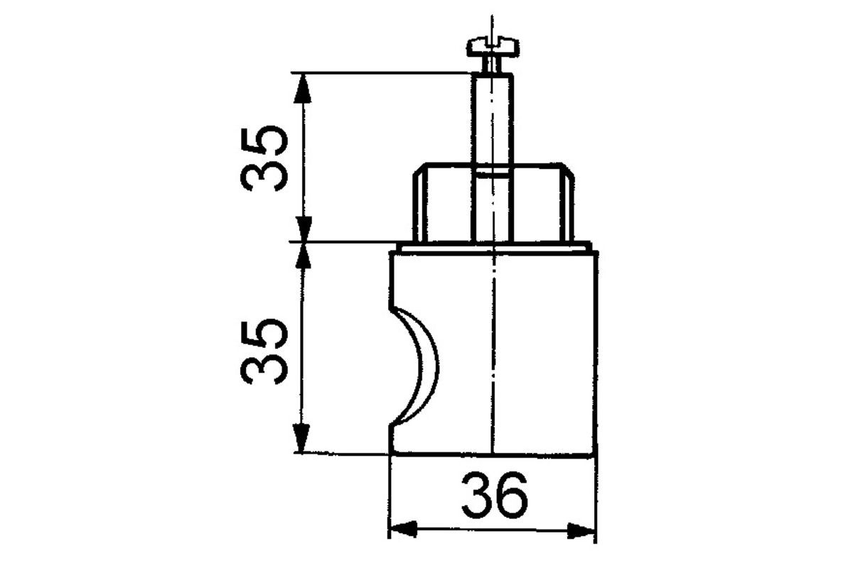 Zylinder-Drehgriff HEUSSER 3413.2 COMBI