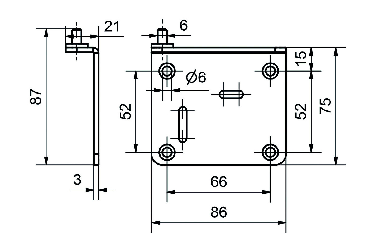 Kit di ferramenta ASFMS per fronte colonna verticale e fronte installazione elettrica EI30 HEUSSER B3110T