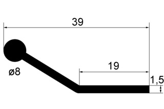 Griffe für stirnseitige Montage Paula Griffe für stirnseitige Montage Paula