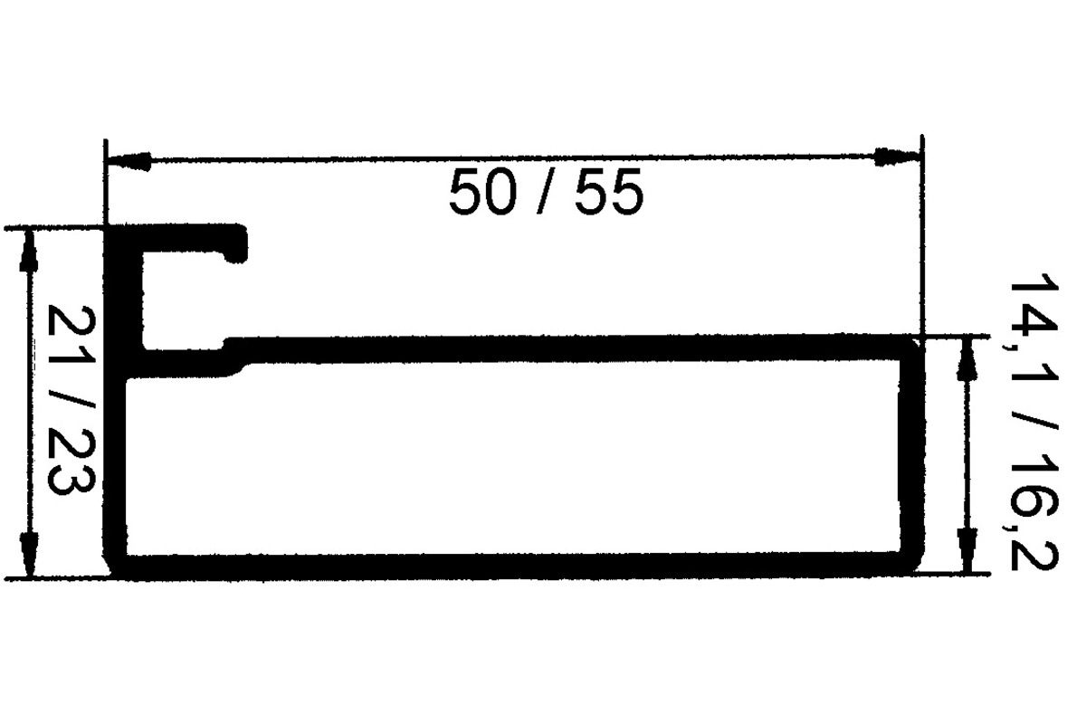 Frais de fabrication et de confection pour maxi Bras télescopique pour abattant 50.694.01 avec cadre alu, largeur 45 mm ou plus