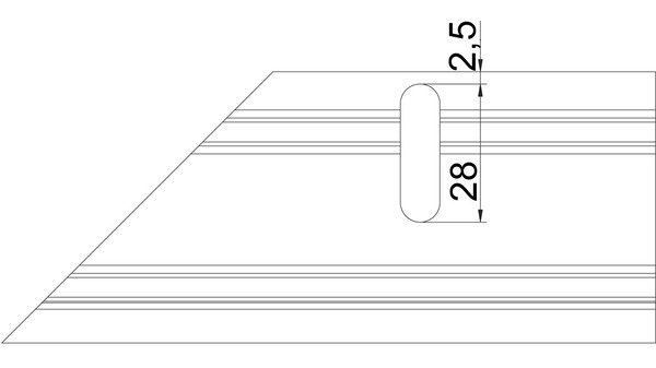 Ferrements de centrage pour portes en aluminium avec large 55 mm