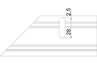 Ferrements de centrage pour portes en aluminium avec large 55 mm