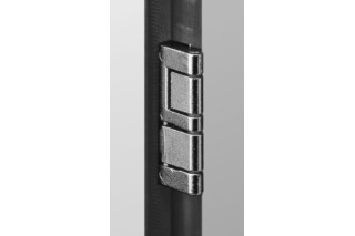 Charnières uniaxes plate pour portes minces PRÄMETA, recouvr. de porte 3.5 mm, charnière d'angle, lacet centrique