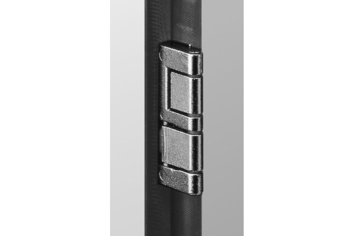Charnières uniaxes plate pour portes minces PRÄMETA, recouvr. de porte 3.5 mm, charnière d'angle, lacet centrique