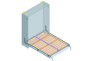 Sistema armadio-letto per letto doppio longitudinale OK-LINE Dynamic