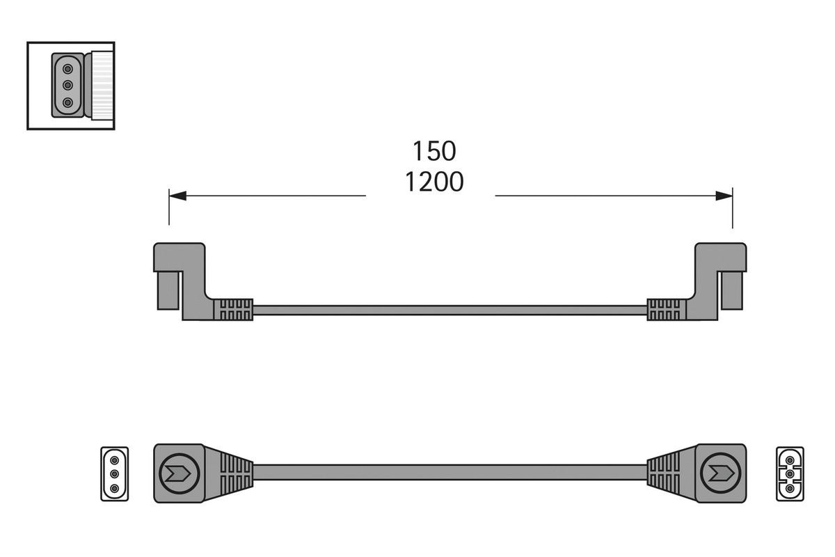 Verbindungsleitung 3-polig 230 V dimmbar