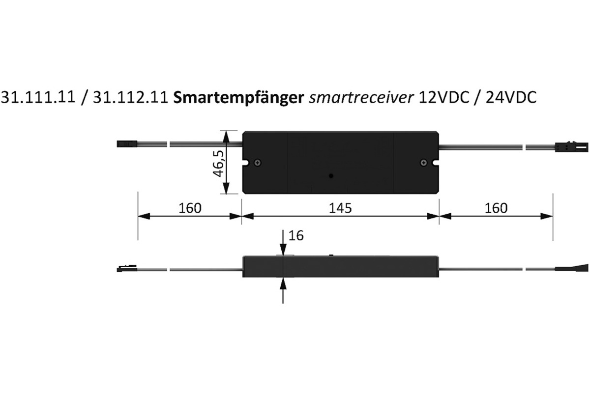 Interruttore/dimmer radio 1 canal HALEMEIER S-Mitter Basic Smart kit 12 V / 24 V
