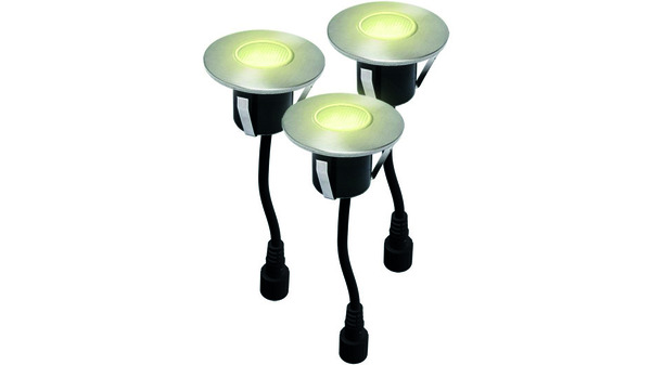 Jeu des lampes LED encastrables pour terrasses EASY CONNECT 3 pièces