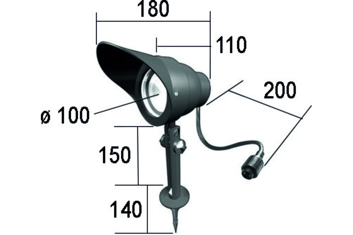 Lampe LED en applique pour terrasses EASY CONNECT