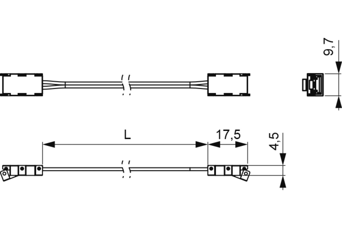 Verbindungsleitungen COB/SMD 8 8 mm L&S Tudo/COB 12 V / 24 V