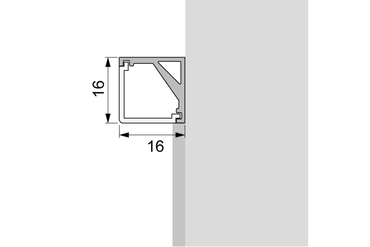 Profil per montaggio esterno L&S Quattro MIni