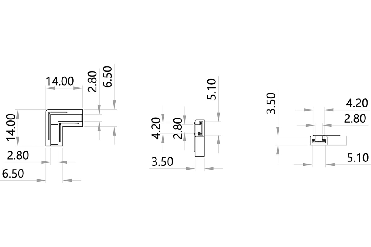 Congiunzioni per angoli per nastri LED OK-LINE COB 6,0