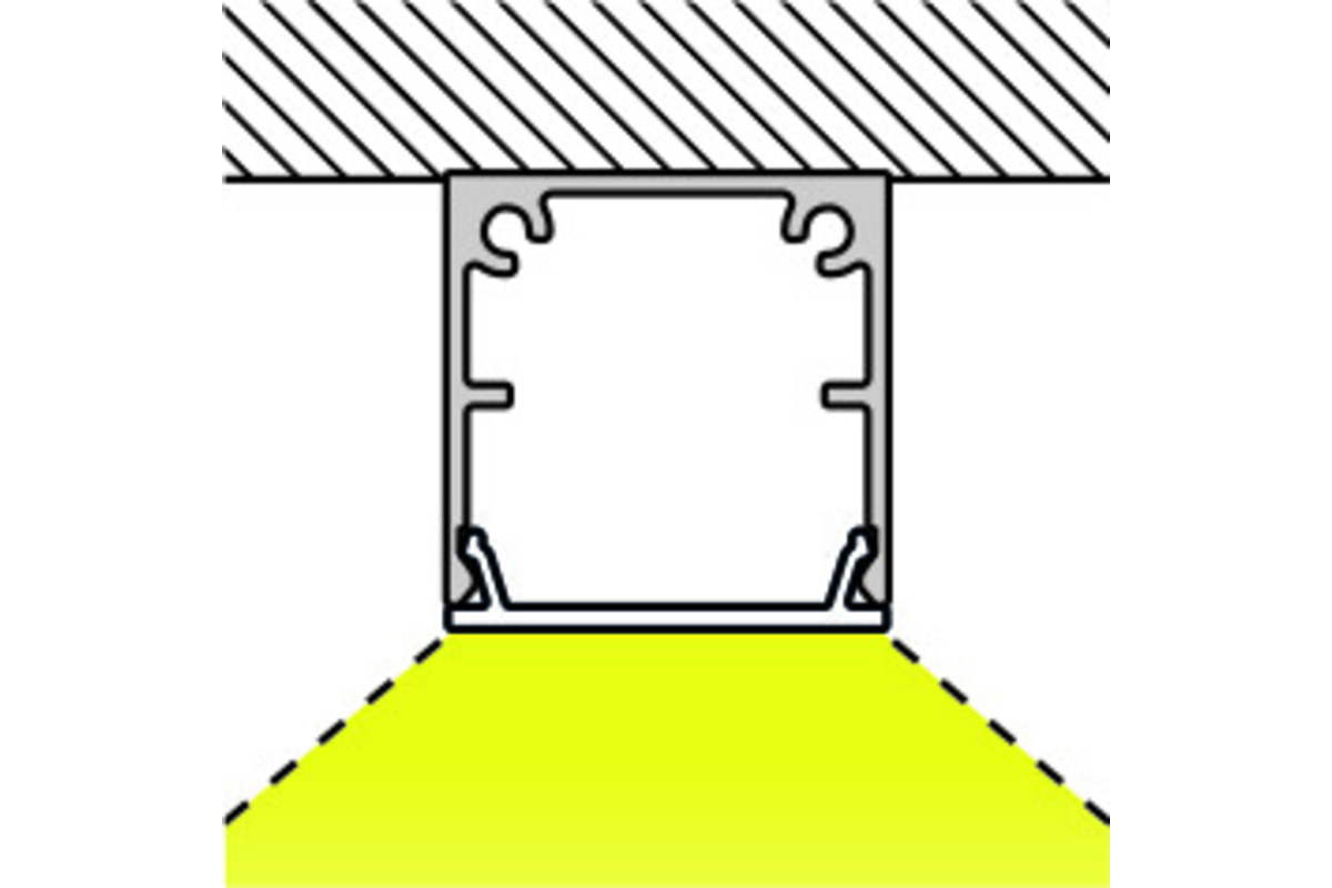 Profili per montaggio esterno LED L&S Mec Ice con diaframmi