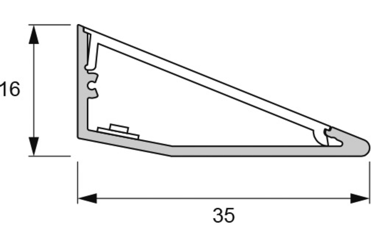 Profili per montaggio esterno LED L&S Mec Kel con diaframmi