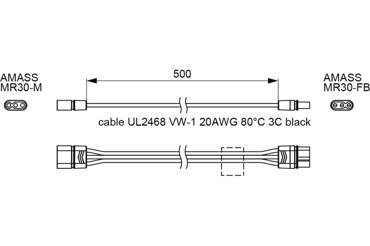 Câble de raccordement L&S distributeur Mec Driver 12 V / 24 V