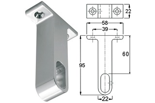 Schrankrohr-Mittellager HERMETA Schrankrohr-Mittellager HERMETA