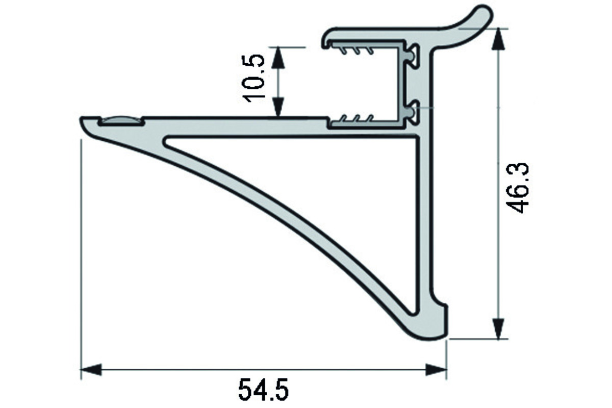 Glastablarhalter Wall System