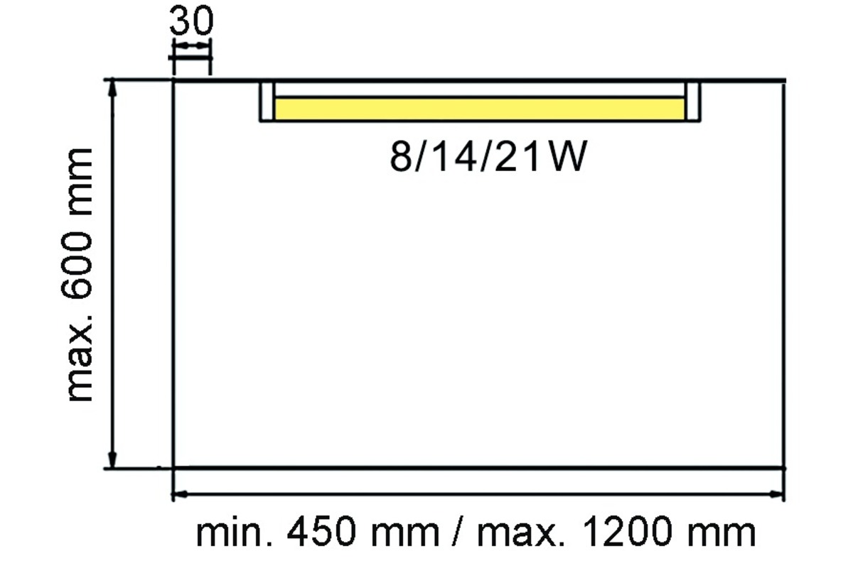 Lichtböden zur Korpusbodenmontage in Küchen 230 V