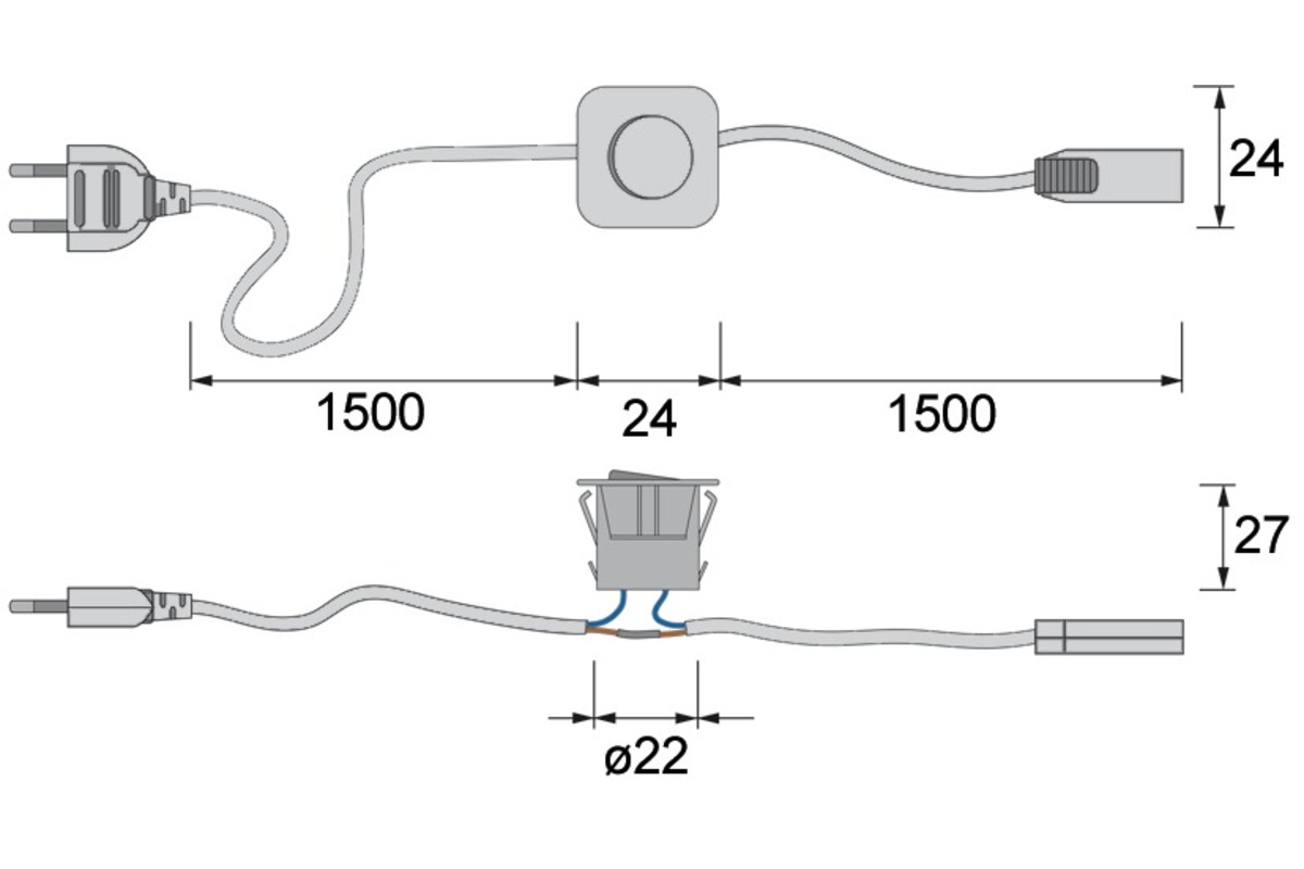 Interrupteur à bascule à encastrer L&S HV2 230 V