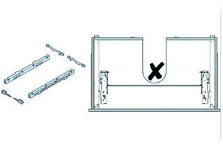 Jeu de changement de direction de synchronisation pour siphon HETTICH Push to open Silent